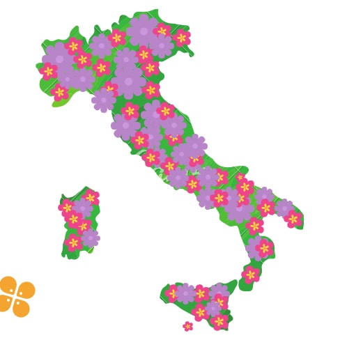 Italia coperta di petali RosaDigitale 2018