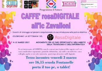 Riccione. Evento: “Caffè RosaDigitale all’Ic Zavalloni”